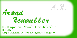 arpad neumuller business card